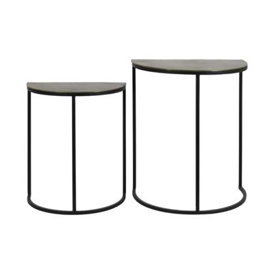 Light & Living Bijzettafel 'Peto' Set van 2 stuks 40x23x49+, ruw antiek brons-m Light & Living Bijzettafel 'Peto' Set van 2 stuks 40x23x49+, ruw antiek brons-m