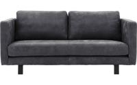 Goossens Excellent Bank Nuance zwart, leer, 3-zits, urban industrieel - thumbnail