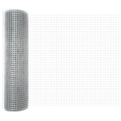 VidaXL Gelaste draadhek zilver 0.8 x 10 m