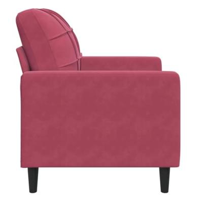 Fauteuil 60 cm fluweel wijnrood