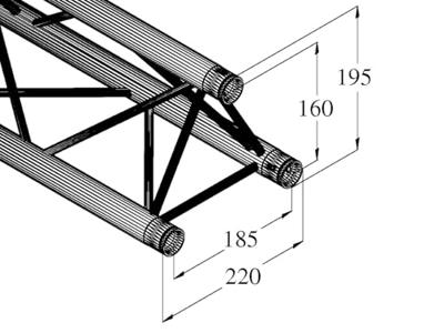 ALUTRUSS DECOLOCK DQ3-S500 3-way Cross Beam bk