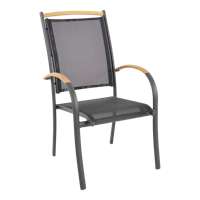 Monza zwarte Stapelstoel zwarte tuinstoel - thumbnail