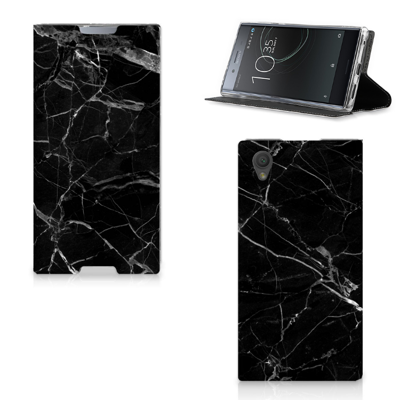 Sony Xperia L1 | Standcase | Marmer Zwart - Origineel Cadeau Vader