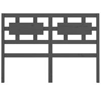Hoofdbord 125,5x4x100 cm massief grenenhout grijs - thumbnail
