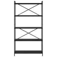 Boekenkast Zwart eiken 80 x 30 x 153 cm Bewerkt hout - thumbnail