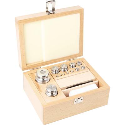Kern 35406 Gewichtenset 354-06, OIML-klasse M2, nominale waarde 1 g - 1 kg, knop, roestvrij staal fijngedraaid (OIML), in houten etui
