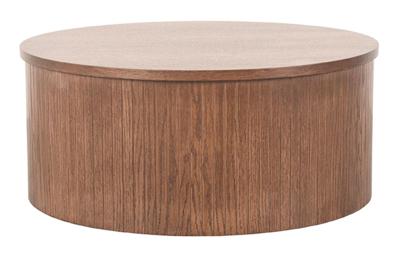 LABEL51 Ronde Salontafel 'Oliva' Walnoot Eiken, 70cm