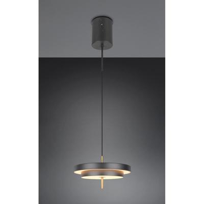 Trio Design hanglampKeaton zwart met goud Ø 40cm - 340219180