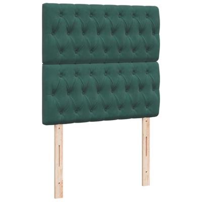 Boxspring met matras fluweel donkergroen 160x200 cm - thumbnail