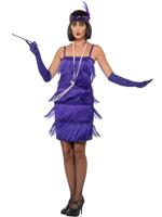Flapper kostuum Roaring 20&apos;s Paars - thumbnail