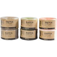 Creativ Company Papier raffia garen, b: 7-8 mm, diverse kleuren, 6x100 m/ 1 doos - thumbnail