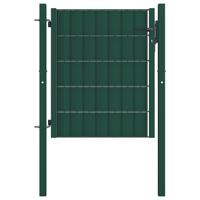 VidaXL Poort 100x81 cm pvc en staal groen - thumbnail