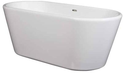 Wisa Gloria vrijstaand bad met ligzijde links en rechts 165x72,5cm glans wit acryl