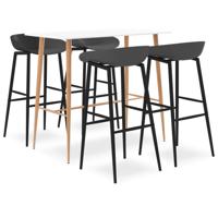 5-delige Barset wit en grijs - thumbnail