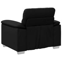 Fauteuil 60 cm kunstleer zwart - thumbnail