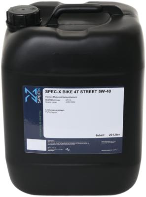 SPEC-X motorolie "bike 4t street" motor oil 4t 5w-40 stree 20l bike