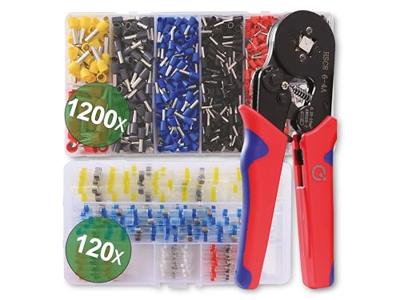 Quadrios 22T008 22T008 Krimptangset Adereindhulzen 0.25 tot 10 mm² Incl. assortiment adereindhulzen Quadrios 22T008 22T008 Krimptangset Adereindhulzen 0.25 tot 10 mm² Incl. assortiment adereindhulzen