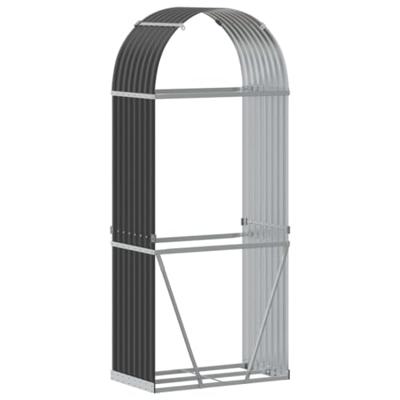 Haardhoutopslag 80x45x190 cm gegalvaniseerd staal antraciet - thumbnail