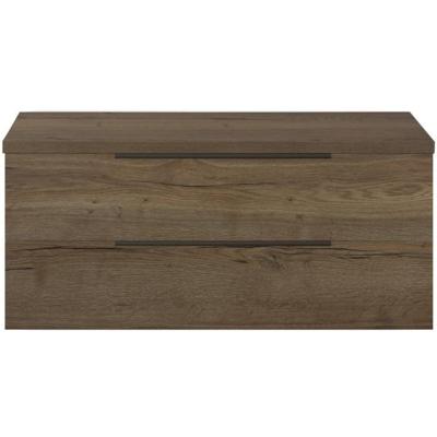 Seville Badmeubelset 120 cm - 2 Laden Esu - Wastafelblad Tabacco Edge Greep