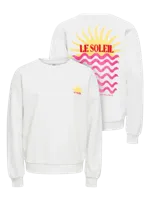 Only Onlliny L/s O-neck Print Cs Swt Sweater 4964247 Cloud Dancer Sun - thumbnail