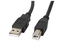 Lanberg CA-USBA-11CC-0018-BK USB 2.0 A-stekker naar USB 2.0 B-stekker kabel met ferrietkern, 1,8m zwart - thumbnail