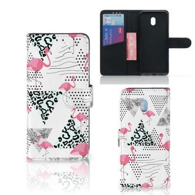 Xiaomi Redmi 8A | Telefoonhoesje | Met pasjeshouder | Flamingo Triangle