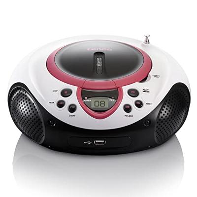 Lenco scd38 draagbare cd/usb speler roze