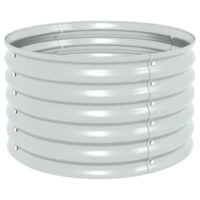 VidaXL Plantenbak verhoogd 80x80x44 cm gegalvaniseerd staal zilver