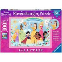 Ravensburger Disney prinses glitterpuzzel, 100st. xxl - thumbnail