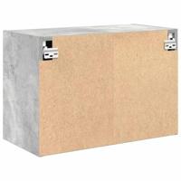 Garage wandkast betongrijs bewerkt hout - thumbnail