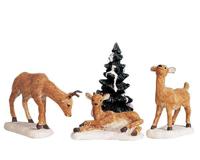 Lemax dad and fawns s/4 kerstdorp figuur type 3 1999 - thumbnail
