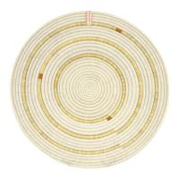 Ronde Sierschaal van Bananenblad Naturel-Wit (Large) - thumbnail