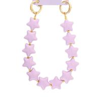 Telefoonkoord sterren paars - thumbnail