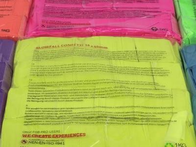TCM FX Slowfall Confetti Rectangular 55x18mm, neon-orange, uv active, 1kg
