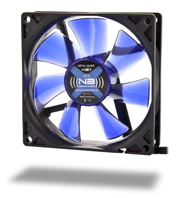 NoiseBlocker BlackSilent XE1 PC-ventilator Zwart, Blauw (transparant) (b x h x d) 92 x 92 x 25 mm NoiseBlocker BlackSilent XE1 PC-ventilator Zwart, Blauw (transparant) (b x h x d) 92 x 92 x 25 mm