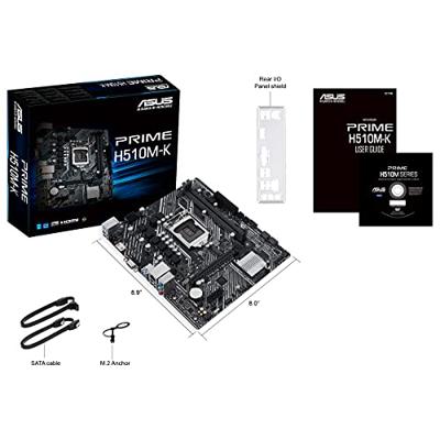 Moederbord - ASUS - PRIME H510M-K - Intel H510 LGA 1200 (Socket H5) micro ATX