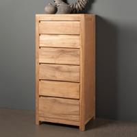 Tower Living Ladekast 'Corona' Teak met 6 laden - thumbnail