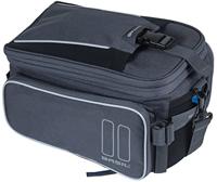 Basil sport design trunkbag - grijze fietsbagagedragertas, 7-15l, waterafstotend, voor reguliere fiets en e-bike - thumbnail