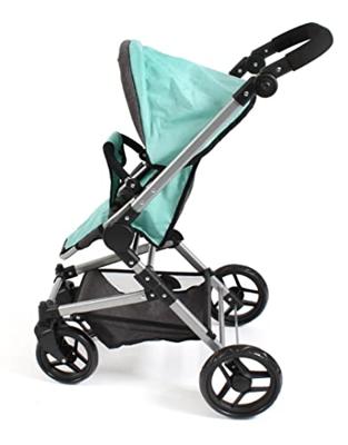 Combi-poppenwagen Fides 3-in-1 - Antraciet Mint