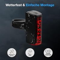 FISCHER FAHRRAD PLUS TWIN STOP Achterlicht LED Zwart - thumbnail