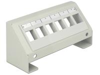 Delock 86218 Keystone multimediapaneel 6 poorten grijs - thumbnail