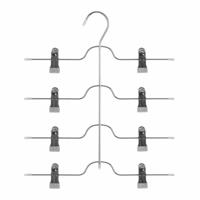 Meervoudige Hanger 5five Simply Smart Zilverkleurig Lichtgrijs Ijzer 32,5 x 37,6 cm Klemt Broeken - thumbnail