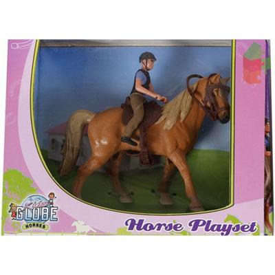 Kids Globe speelset paard met ruiter