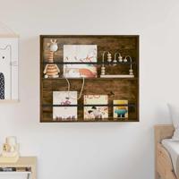 Tijdschrift Rek Gerookt eiken 80 x 12 x 70 cm Bewerkt hout - thumbnail