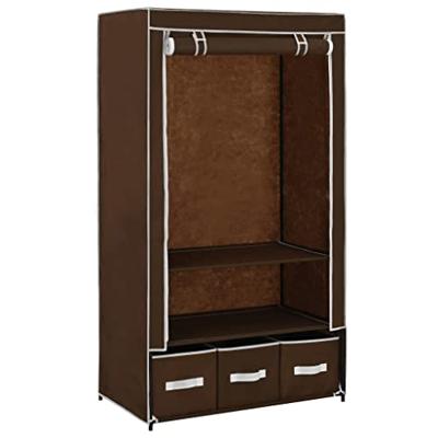 VidaXL Kledingkast 87x49x159 cm stof bruin