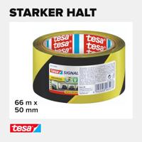 Tesa waarschuwingstape Universal, ft 50 mm x 66 m, geel/zwart - thumbnail