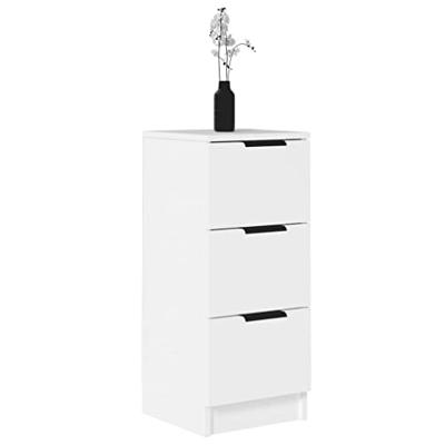 Dressoirs 2 st 30x30x70 cm bewerkt hout wit