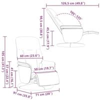 Massagestoel verstelbaar met voetensteun fluweel zwart - thumbnail