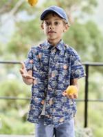 Jongenshemd marineblauw - thumbnail