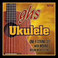 GHS H-T10 Black Nylon Wound 3rd Tenor snarenset tenor ukelele - thumbnail